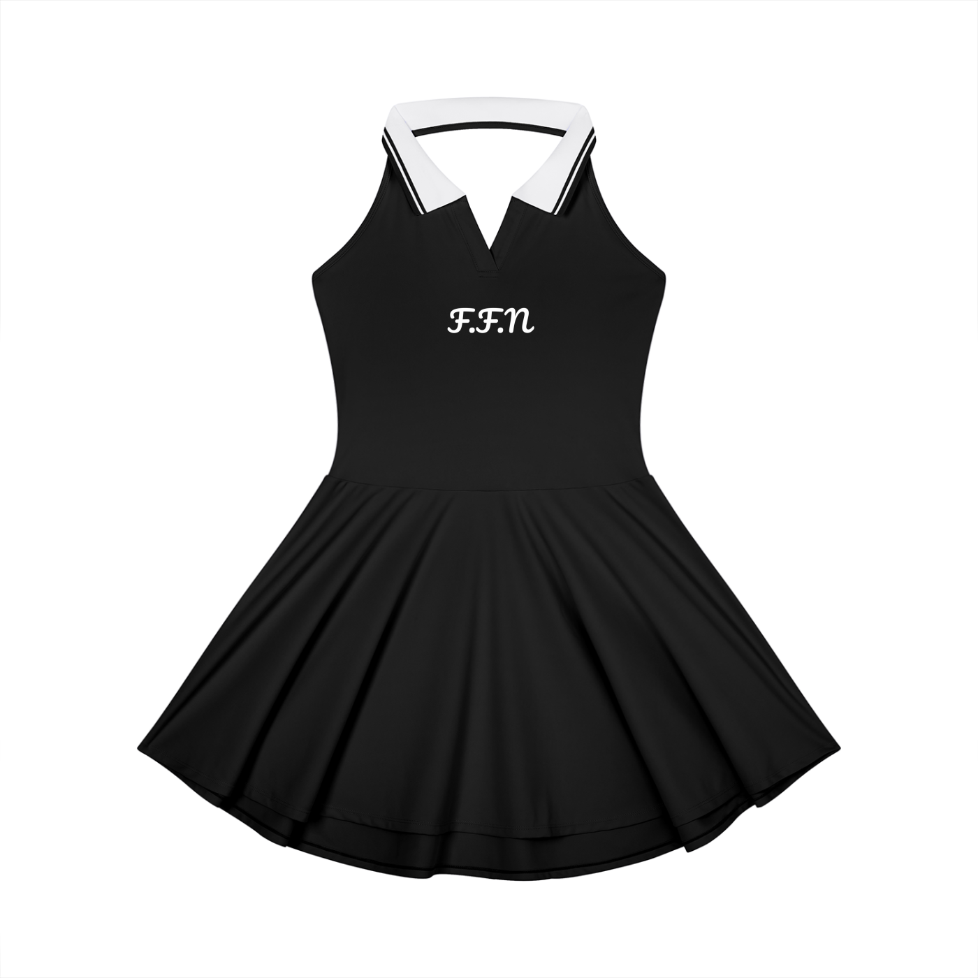 Women's Collared Halter A-Line Tennis Dress