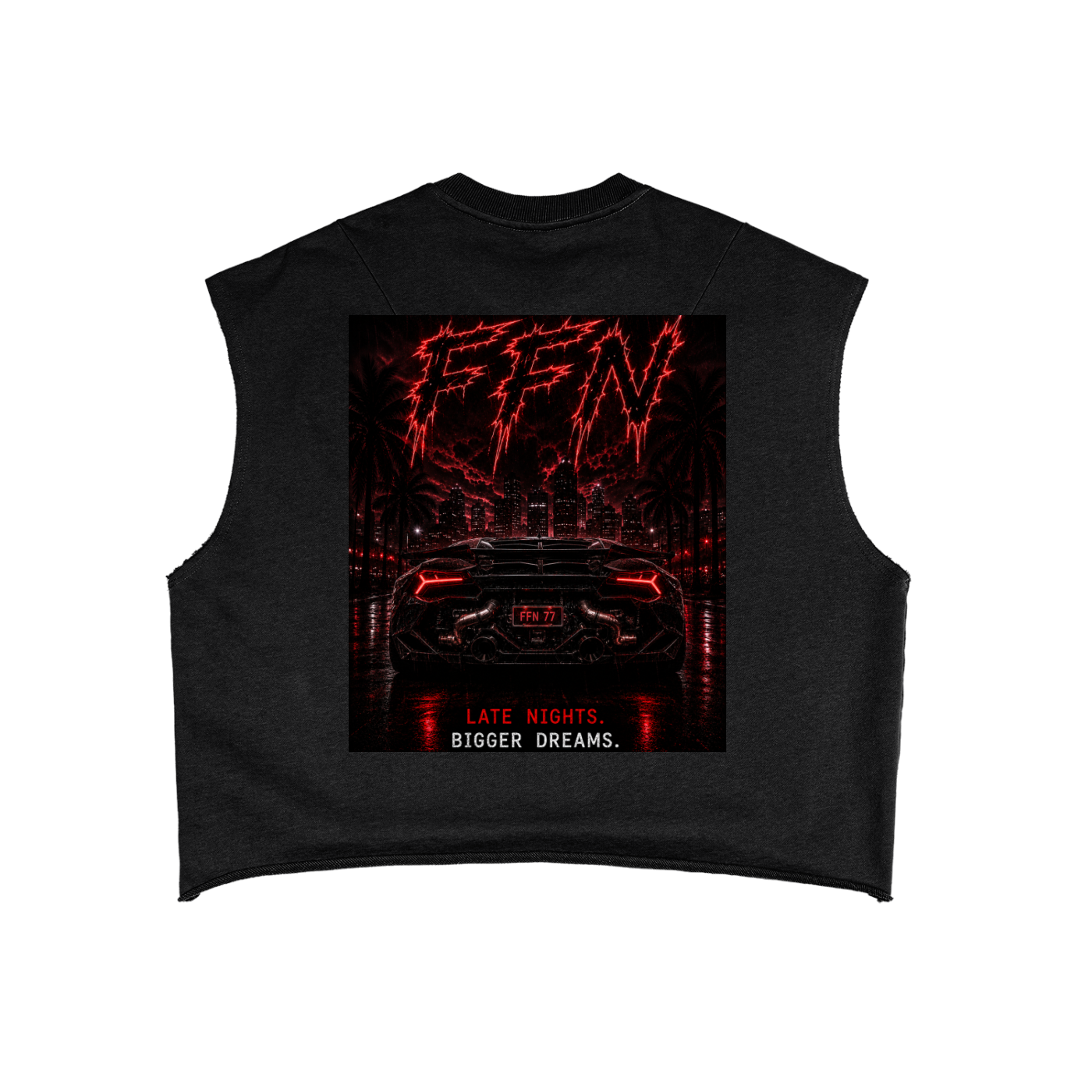 Graphic French Terry Boxy Tank Top